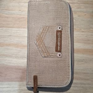 Roxy tan corduroy wallet